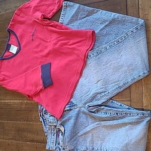 Tommy Hilfiger Jeans Vintage Logo Top AND Bootcut Jill Jeans